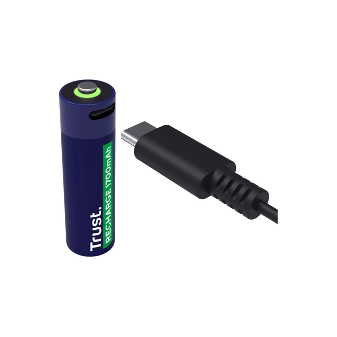 Batterij Trust USB-C oplaadbaar AA 2 stuks