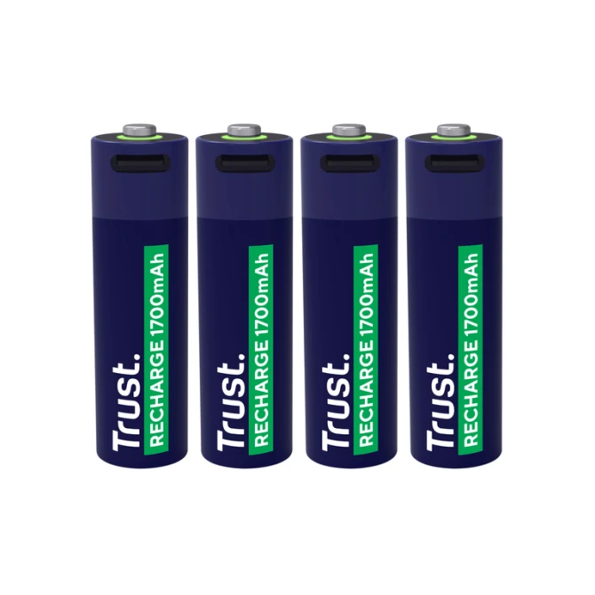 Batterij Trust USB-C oplaadbaar AA 4 stuks