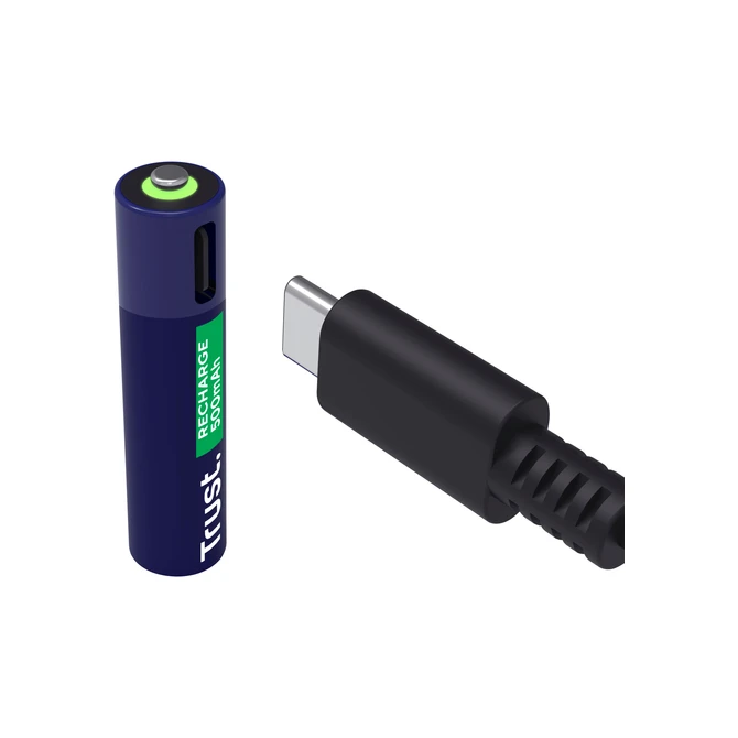 Batterij Trust USB-C oplaadbaar AAA 2 stuks