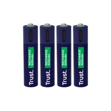 Batterij Trust USB-C oplaadbaar AAA 4 stuks Batterij Trust USB-C oplaadbaar AAA 4 stuks