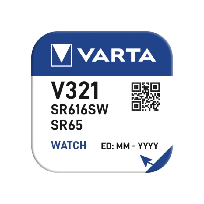 Batterij VARTA knoopcel 1x V321/SR65 zilver