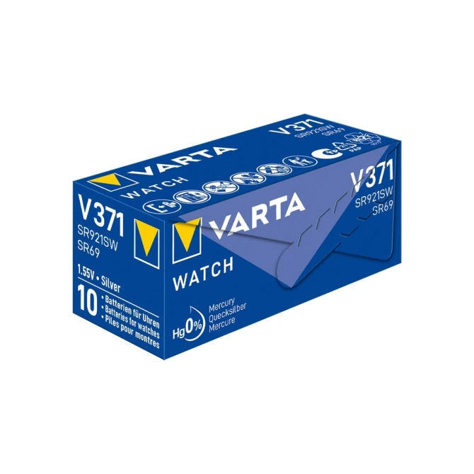 Batterij VARTA knoopcel 1x V371/SR69 zilver