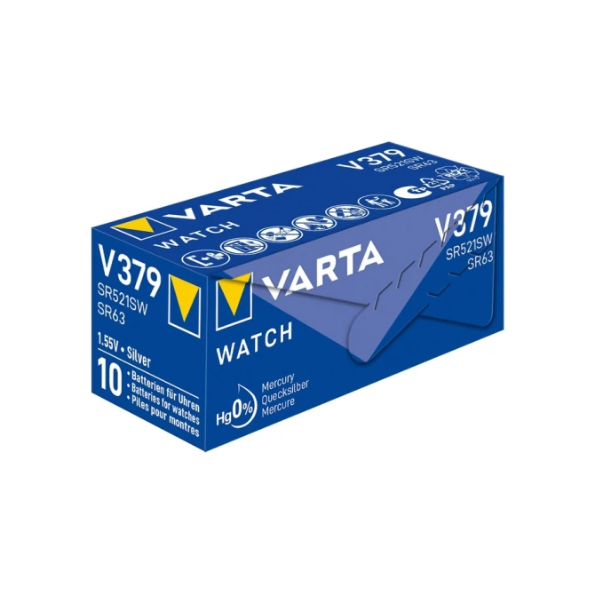 Batterij VARTA knoopcel 1x V379/SR63 zilver