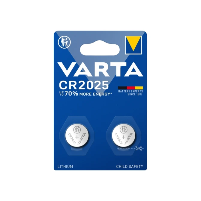 Batterij VARTA knoopcel 2x CR2025 lithium