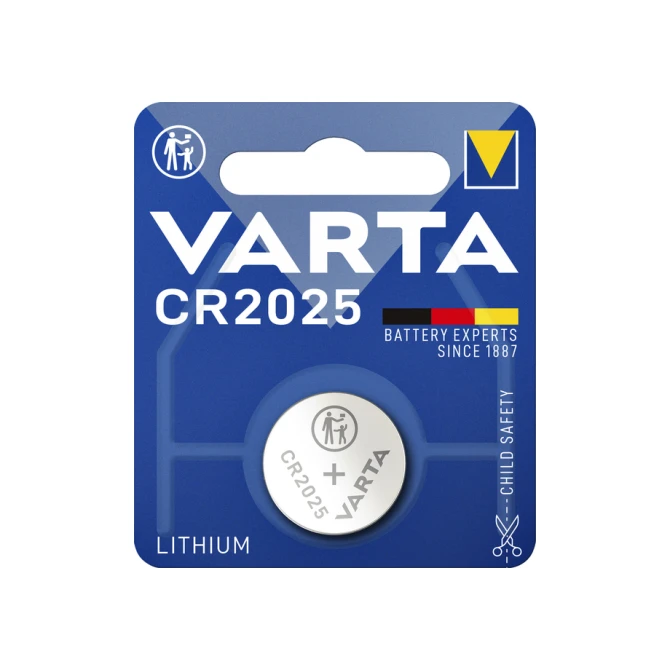 Batterij Varta knoopcel CR2025 lithium blister à 1stuk