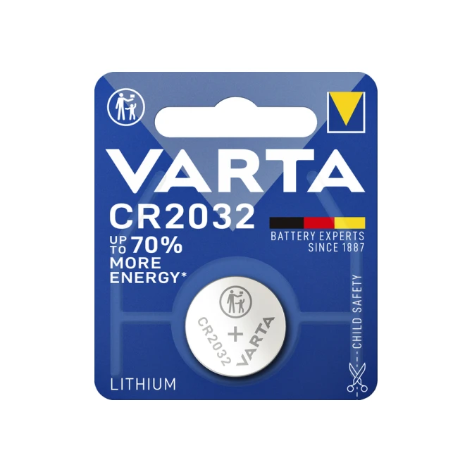 Batterij Varta knoopcel CR2032 lithium blister à 1stuk