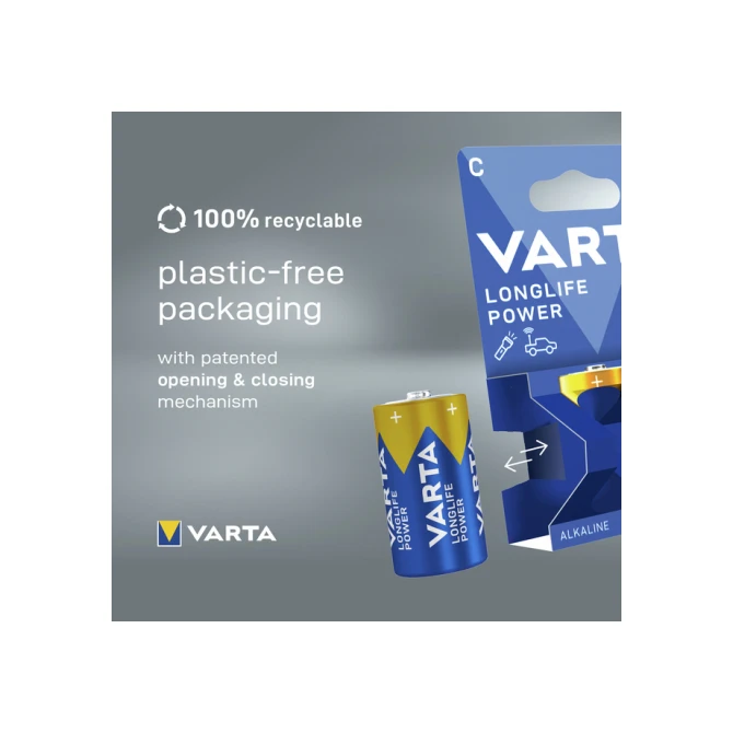 Batterij Varta Longlife Power 2x C