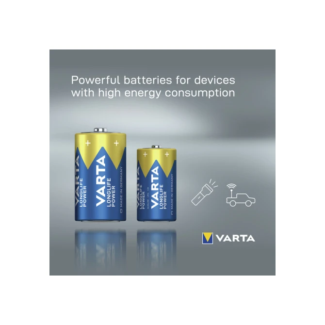 Batterij Varta Longlife Power 2x C