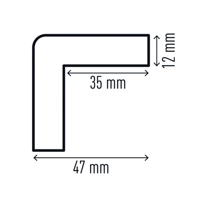 Beschermingsprofiel Durable C35 hoek 1m geel zwart