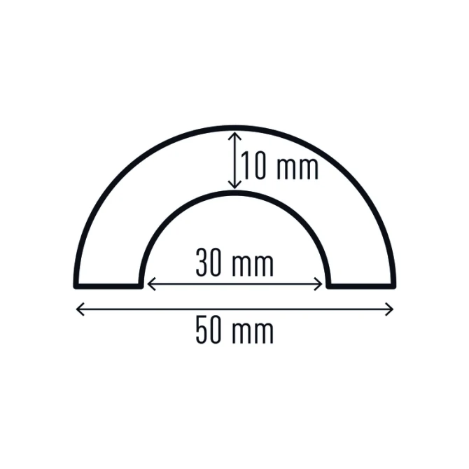 Beschermingsprofiel Durable P30 buis 1m geel zwart