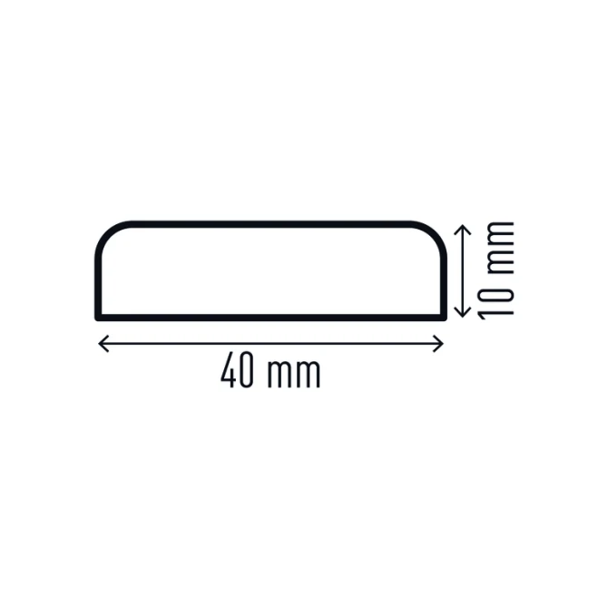 Beschermingsprofiel Durable S10 recht 1m geel zwart