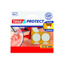 Beschermvilt tesa® Protect anti-kras  Ø22mm wit 12 stuks