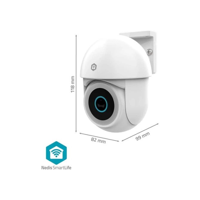 Beveiligingscamera Nedis Smartlife Wifi buiten 3MP Full HD 1296p wit