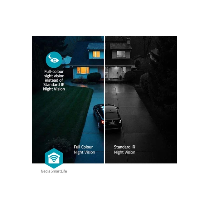 Beveiligingscamera Nedis Smartlife Wifi buiten 3MP Full HD 1296p wit