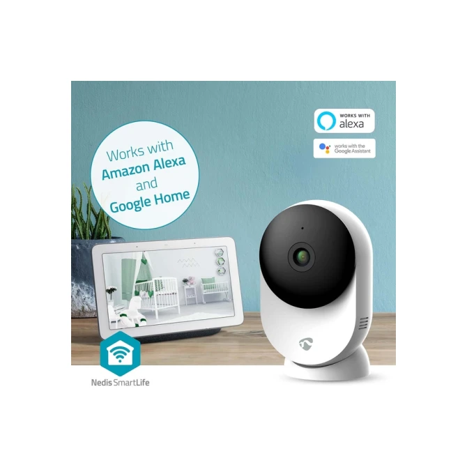 Beveiligingscamera Nedis Smartlife Wifi indoor 3MP Full HD 1296p wit