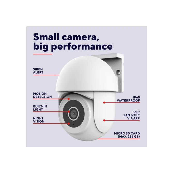 Beveiligingscamera Trust IPCAM-3900 buitenshuis Wi-Fi wit