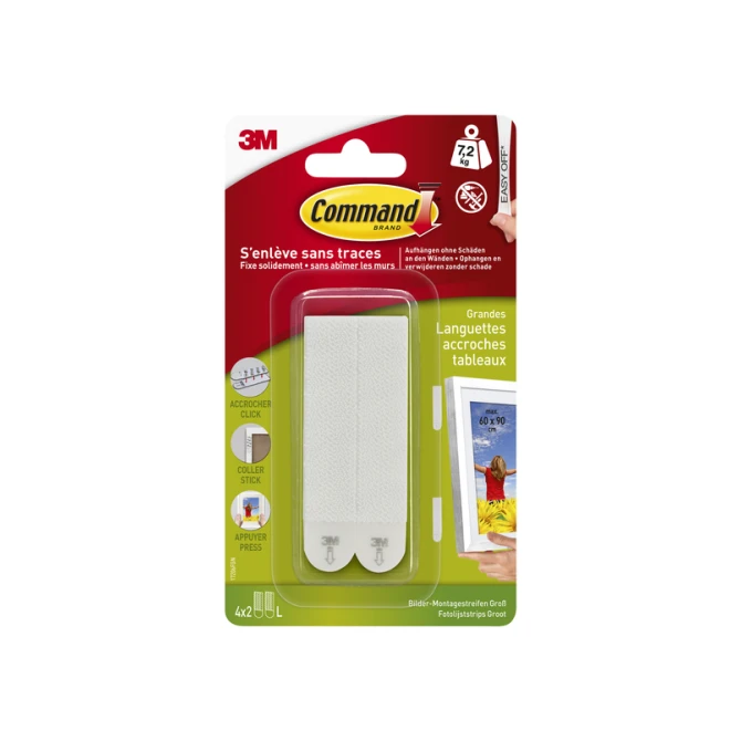 Bevestigingsstrip Command groot klik vast 7,2kg wit