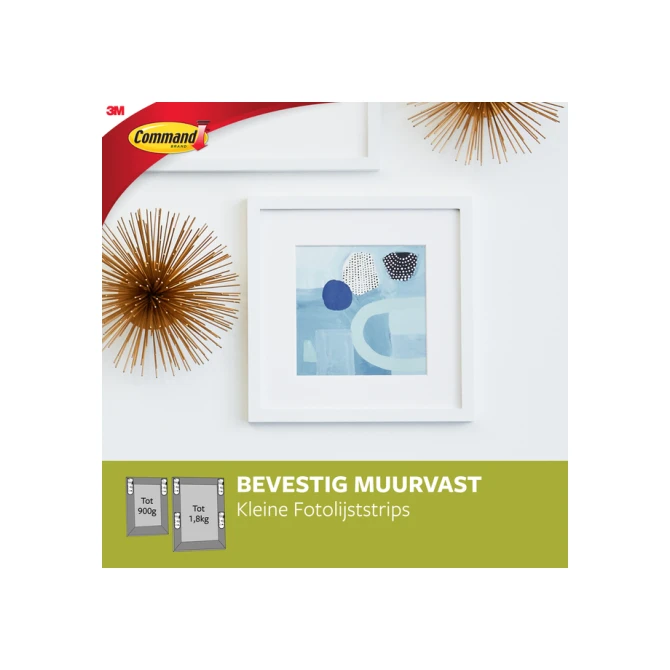 Bevestigingsstrip Command klik vast klein 1,8kg wit