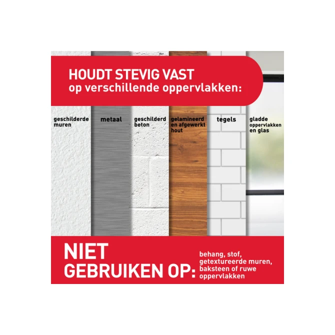 Bevestigingsstrip Command klik vast klein 1,8kg wit
