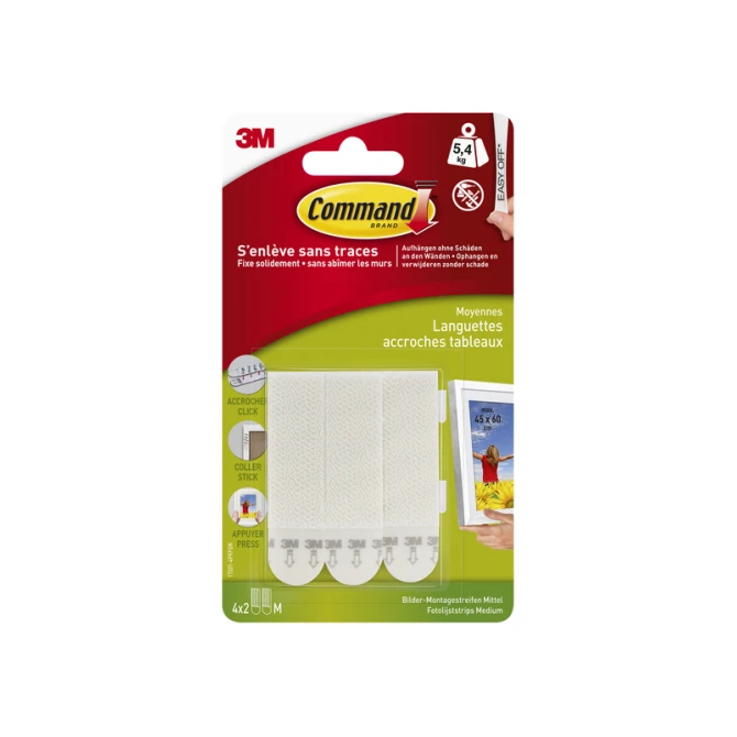 Bevestigingsstrip Command middelgroot klik vast 5,4kg wit