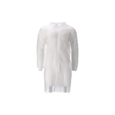 Bezoekersjas CMT XL non-woven drukknopen 104cm lang PP wit 100 stuks Bezoekersjas CMT XL non-woven drukknopen 104cm lang PP wit 100 stuks