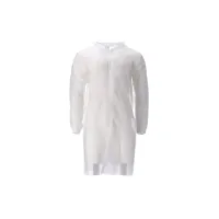 Bezoekersjas CMT XXL non-woven drukknopen 104cm lang PP wit 100 stuks