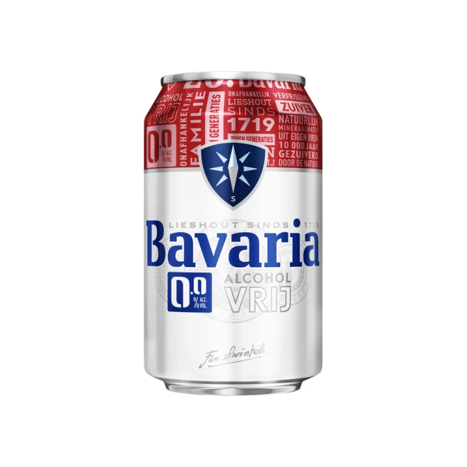Bier Bavaria 0.0% blik 330ml
