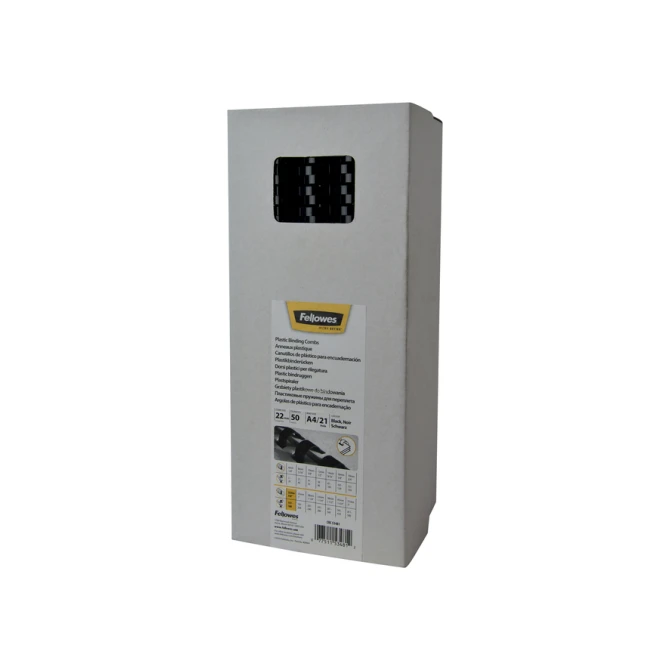 Bindrug Fellowes 22mm 21rings A4 zwart 50 stuks