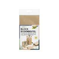 Blokbodemzak Folia 12x6x21cm foodsafe kraft set à 15 stuks