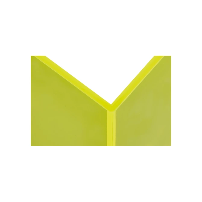 Boekensteun MAUL 10x10x13cm acryl set 2 neon geel transparant