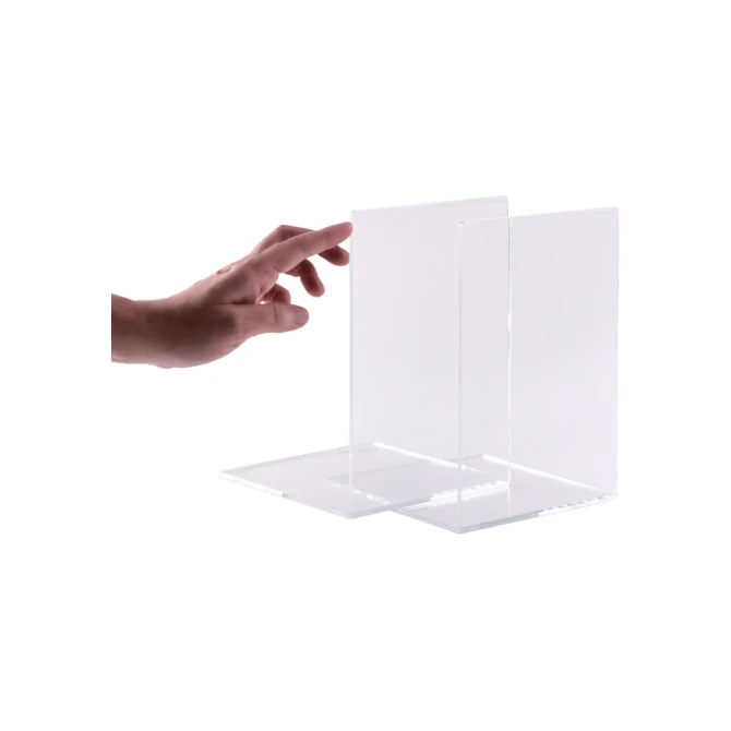 Boekensteun MAUL acryl 16x15x21cm set 2 glashelder
