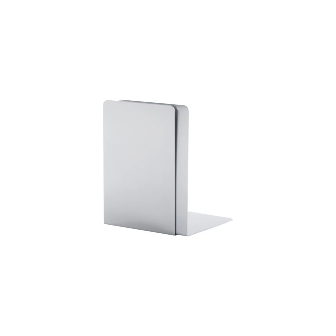 Boekensteun MAUL aluminium 12x12x17.5cm set 2 zilver