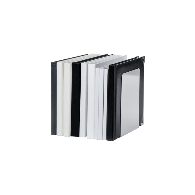 Boekensteun MAUL aluminium 12x12x17.5cm set 2 zilver