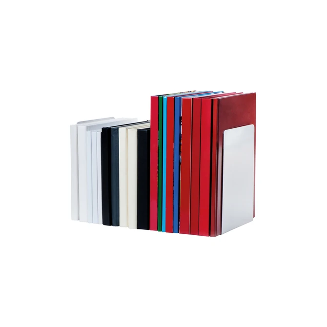 Boekensteun MAUL aluminium 16x15x21cm set 2 zilver