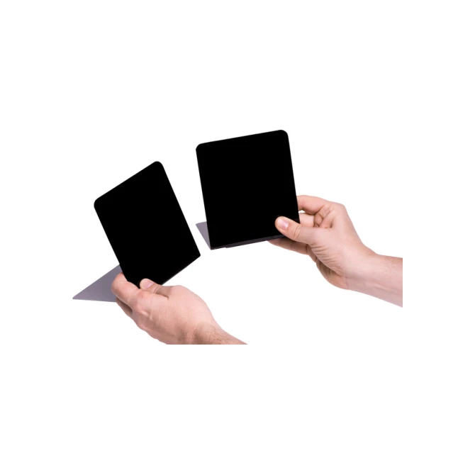 Boekensteun MAUL staal magnetisch 14x12x14cm set 2 zwart