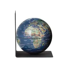 Boekensteun Troika met magnetische globe 13cm blauw-groen