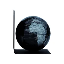 Boekensteun Troika met magnetische globe 13cm zwart-zilver