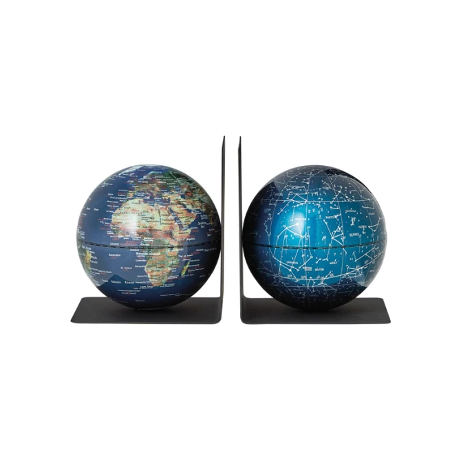 Boekensteun Troika met magnetische globes 13cm set à 2 stuks assorti