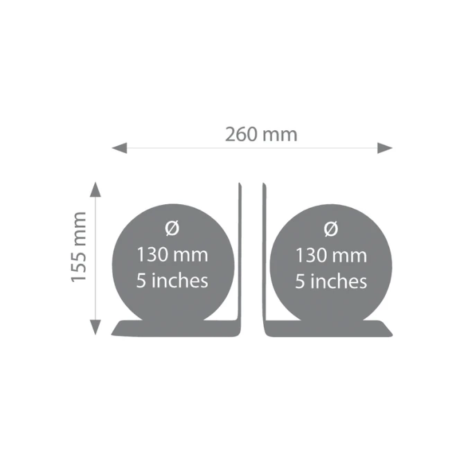 Boekensteun Troika met magnetische globes 13cm set à 2 stuks assorti