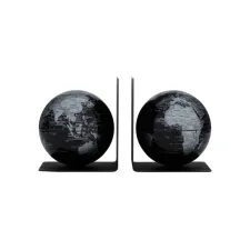 Boekensteun Troika met magnetische globes 13cm set à 2 stuks zwart