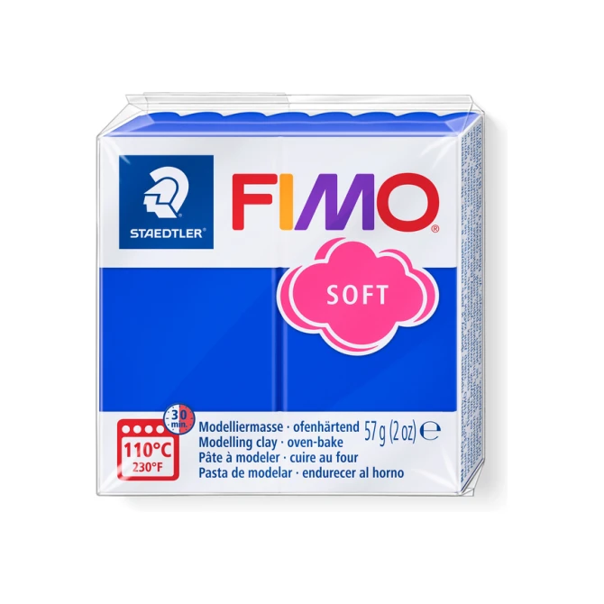 Boetseerklei Fimo soft 57 gram brilliantblauw