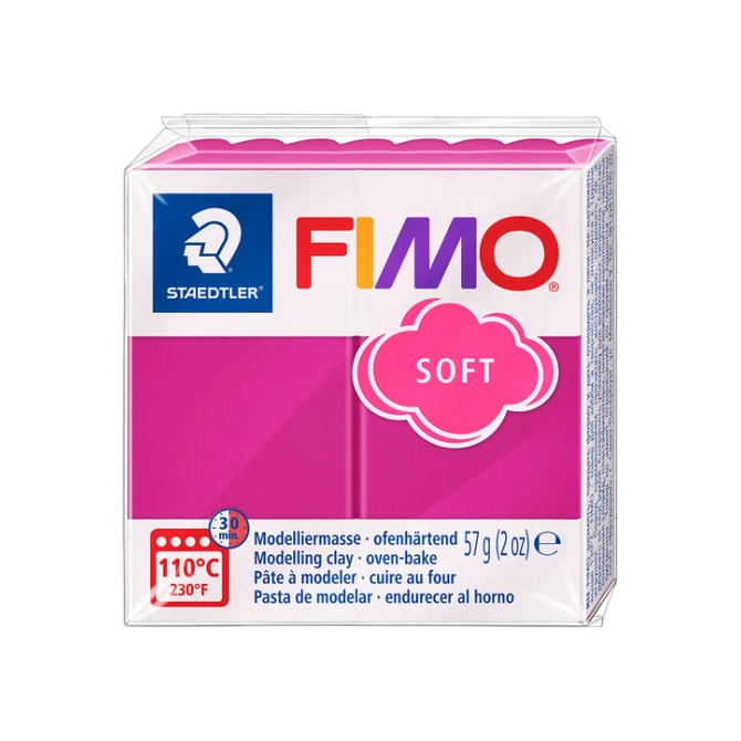 Boetseerklei Fimo soft 57 gram framboos