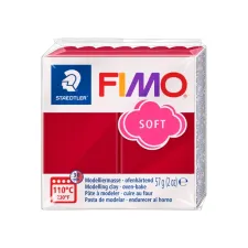 Boetseerklei Fimo soft 57 gram kersrood Boetseerklei Fimo soft 57 gram kersrood