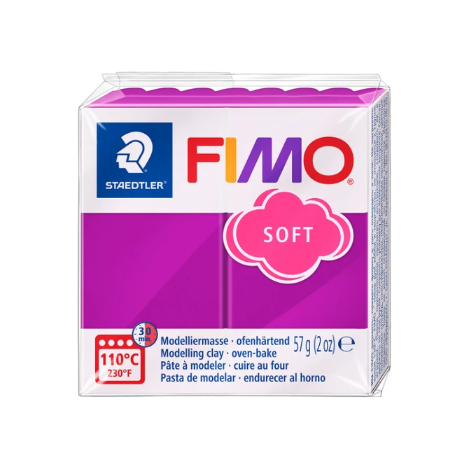 Boetseerklei Fimo soft 57 gram purperviolet
