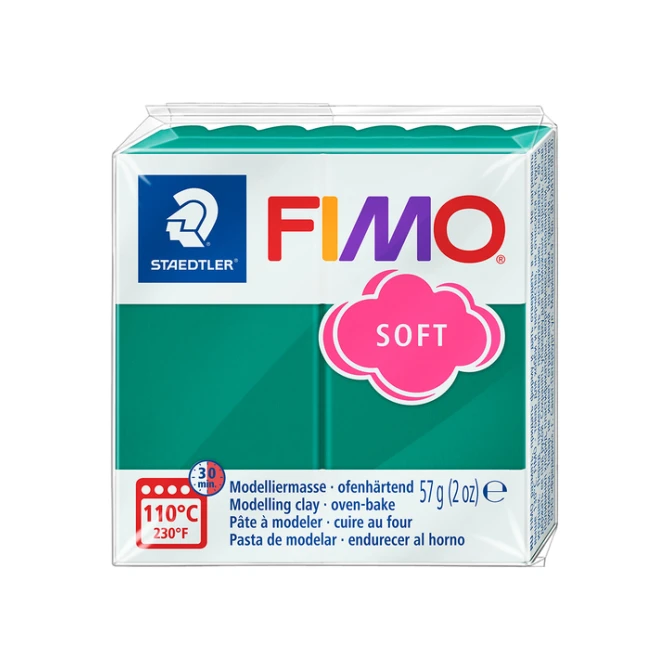Boetseerklei Fimo soft 57 gram smaragd