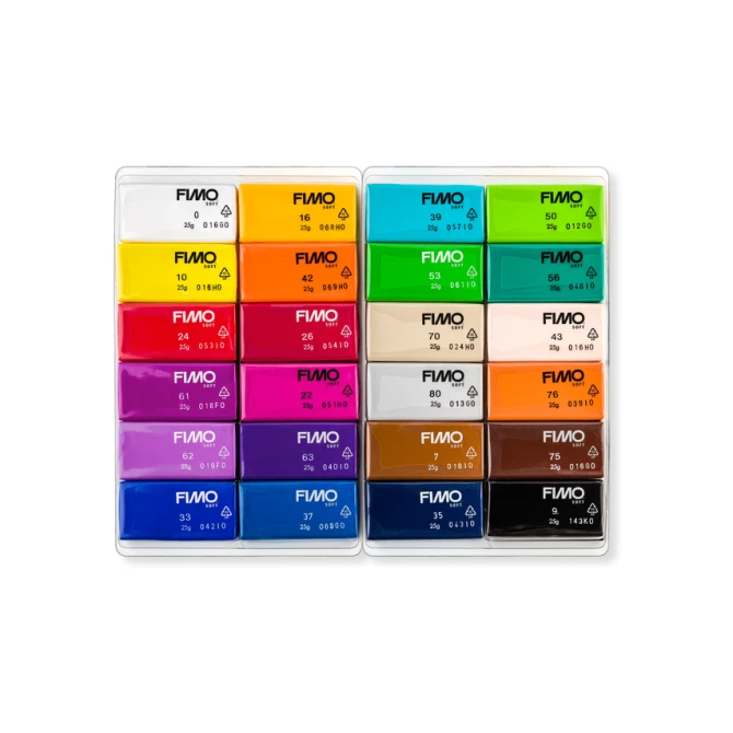 Boetseerklei Fimo soft set colour pack 24 kleuren