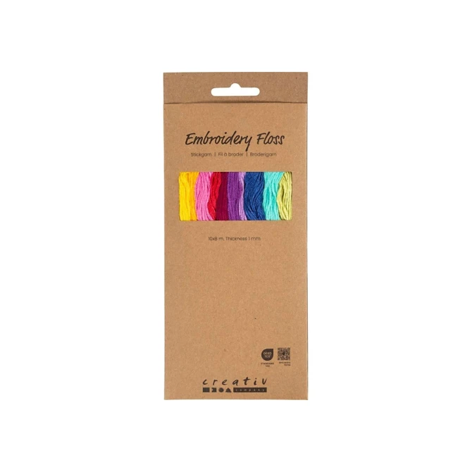 Borduurgaren Creativ Company 8mx1mm set à 10 kleuren