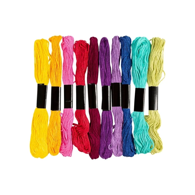 Borduurgaren Creativ Company 8mx1mm set à 10 kleuren