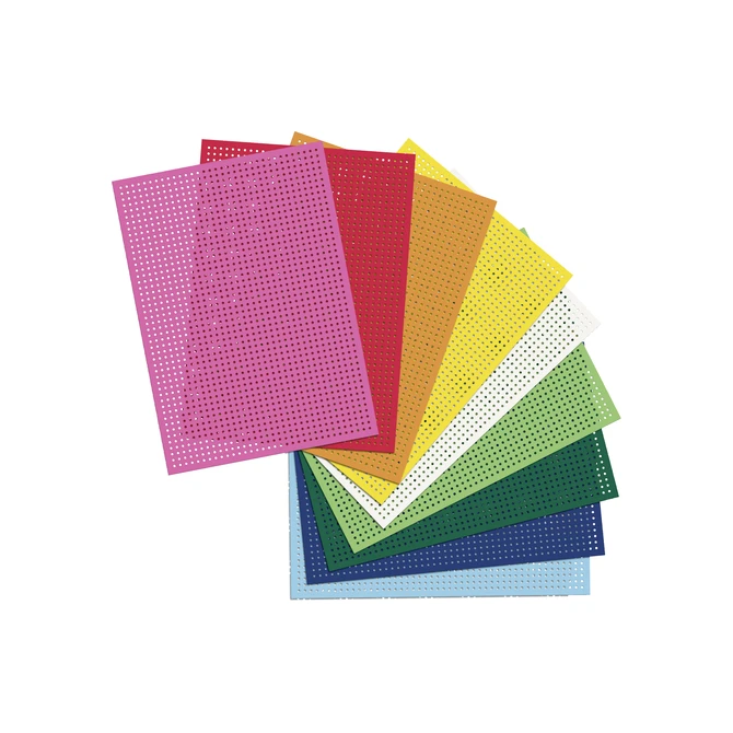 Borduurkaarten Folia 17.5 x x24.5cm 300gr 10 vel assorti