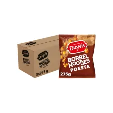 Borrelnootjes Duyvis poesta zak 275gr Borrelnootjes Duyvis poesta zak 275gr